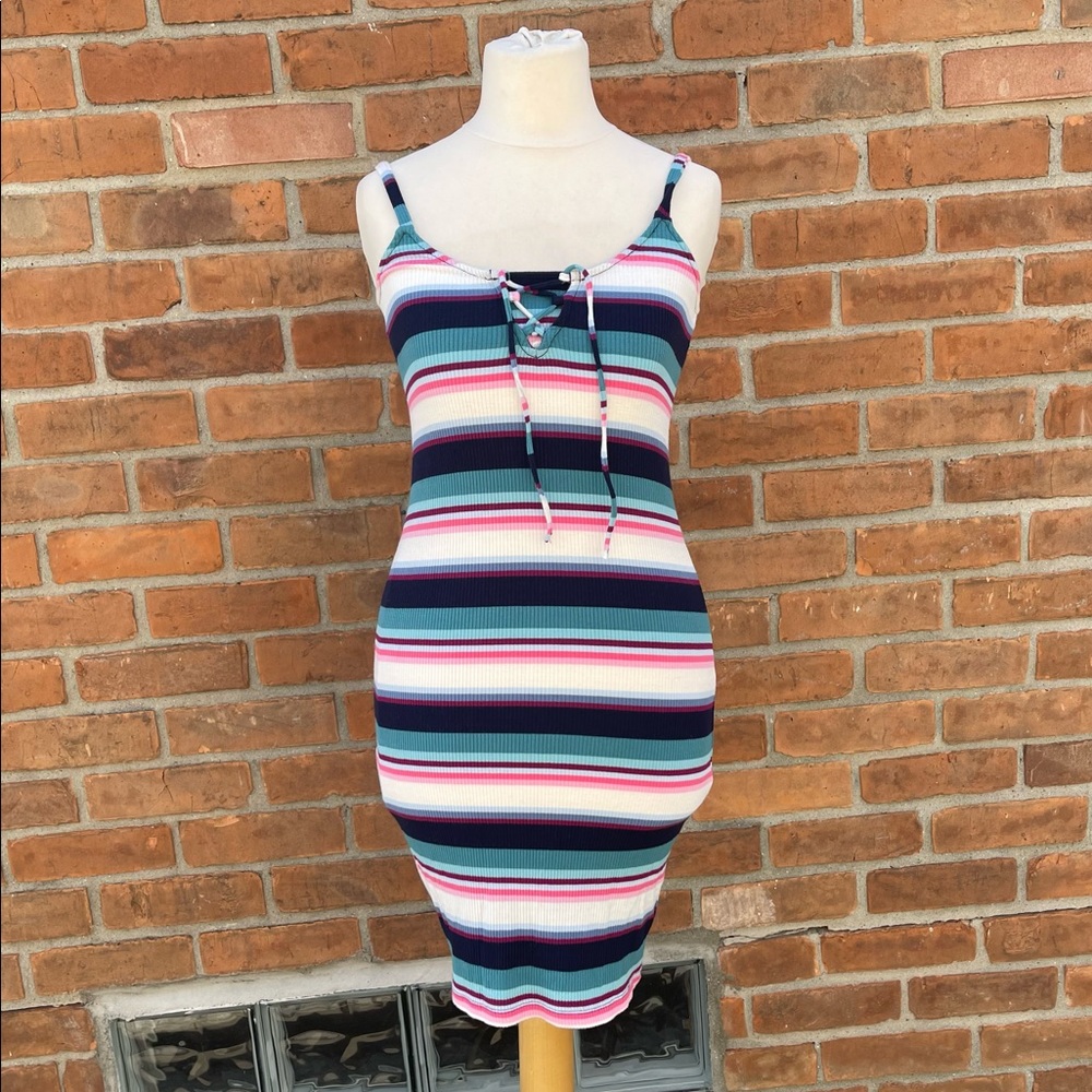 Aeropostal Seriously Soft Striped Bodycon Dress
